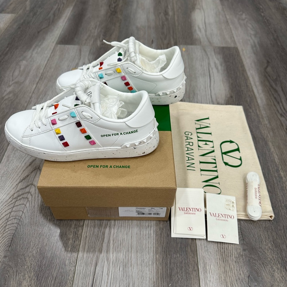 Valentino Kids Sneakers with White and Multicolor Design